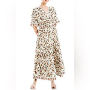 NWT Max Studio Smocked Waist Midi Dress